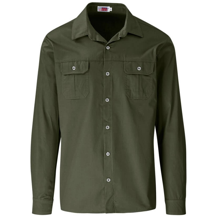 Mens Long Sleeve Wildstone Shirt Military Green